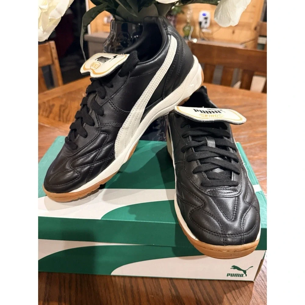 Puma King Indoor Black White Men's 9.5 NWB